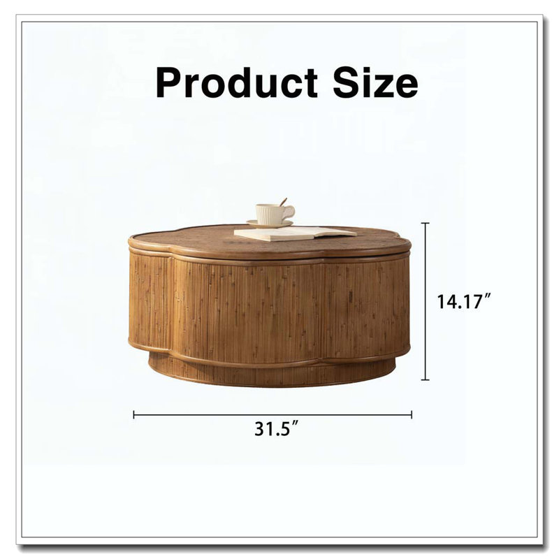 Table basse avec rangement amovible
