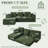 Corduroy Convertible Sleeper Sectional-952529371