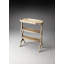  Table de bout contemporaine grise octogonale 28 po avec deux tablettes