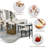 Fairy 5-Piece Modern Rectangular Sintered Stone Dining Table Set With 4 Solid Wood Chairs-114865223-114865224