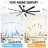 72 Inch Modern Large Design Ceiling Fans With Smart Remote Control 6 Wind Speed DC Motor Black For Living Room-636529023