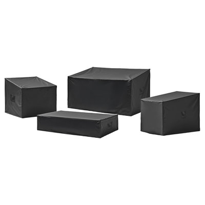 Patio Outdoor Furniture Cover 4-Piece Set 420D Waterproof Table Chair Sofa by Arlmont & Co.