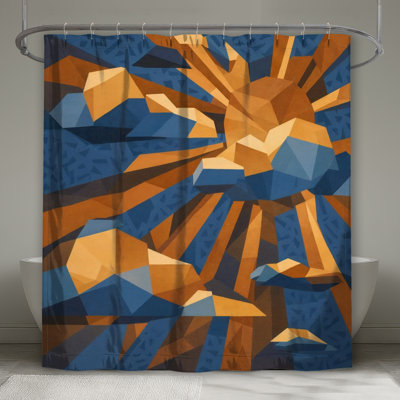 Rideaux de douche géométriques Sunburst Clouds