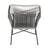 Ashland Modern 2-Person Patio Conversation Set with Ottomans and Table in Gray-317144083
