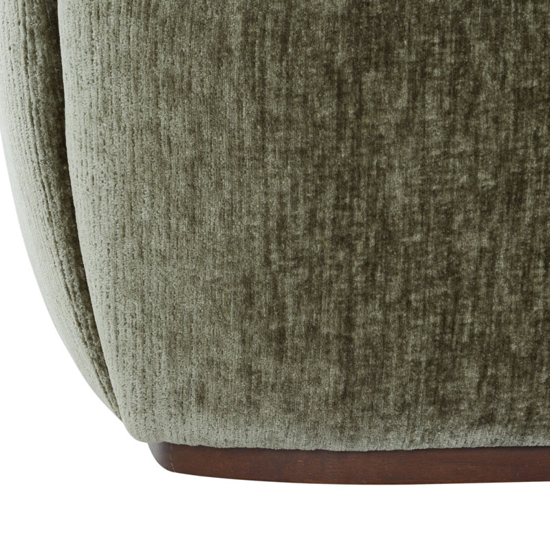 Chaise pivotante élisandra en chenille, Chenille vert olive
