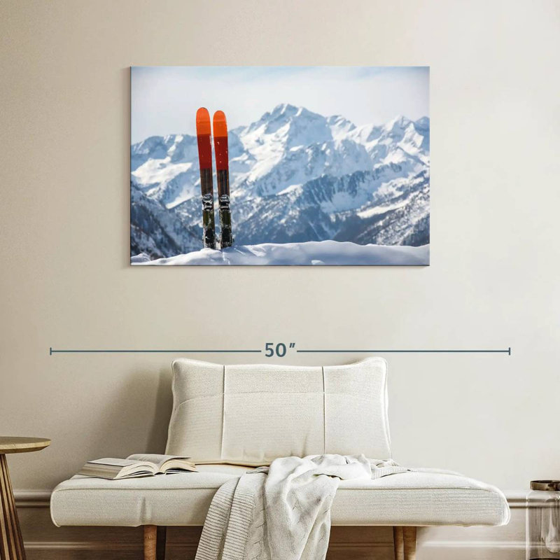 Sireci Snow Mountain Skiis, 26" H x 39" W