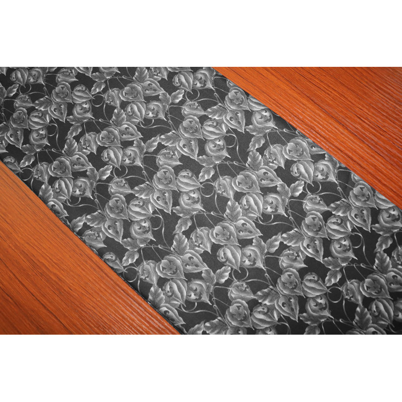 Chemin de table 8_Spooky Pumpkins, L 120 po x l 12 po, Noir