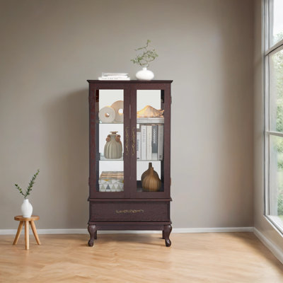 Armoire vitrée avec porte vitrée Curio