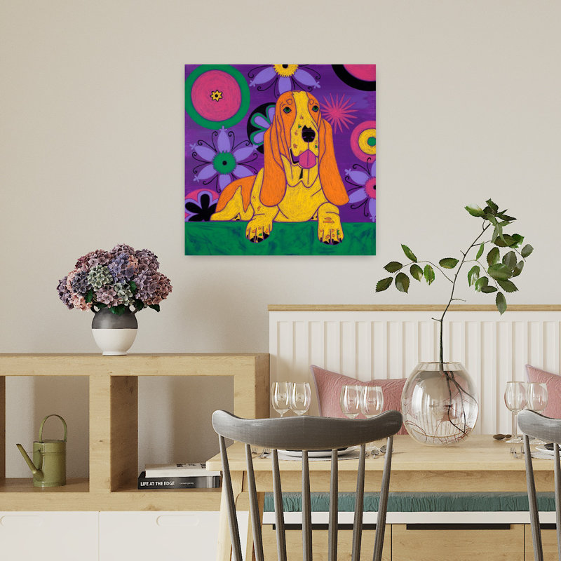 Hush Puppeh, art contemporain pour chien, H 18 po x l 18 po
