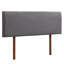 Lit plateforme solide de très grande taille 12 po, tête de lit courbée gris réglable, capacité de poids de 500 lb, cadre de lit au design organique de 7,3 po sous le rangement, assemblage sans effort, motifs naturels-1424801973
