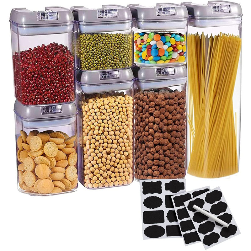 Ensemble de 7 contenants alimentaires, Gris