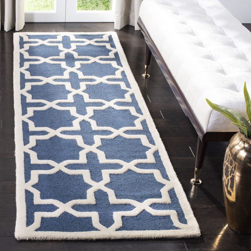 Igna Hand Tufted Wool Geometric Rug, Runner 2'6" x 8'