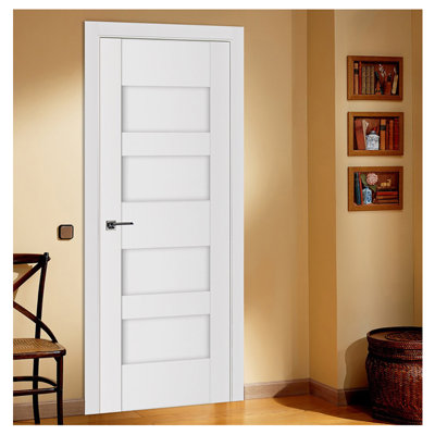 Stile-041 Modern Solid Pre-Hung Interior Door 28x96 Right Hand In-Swing