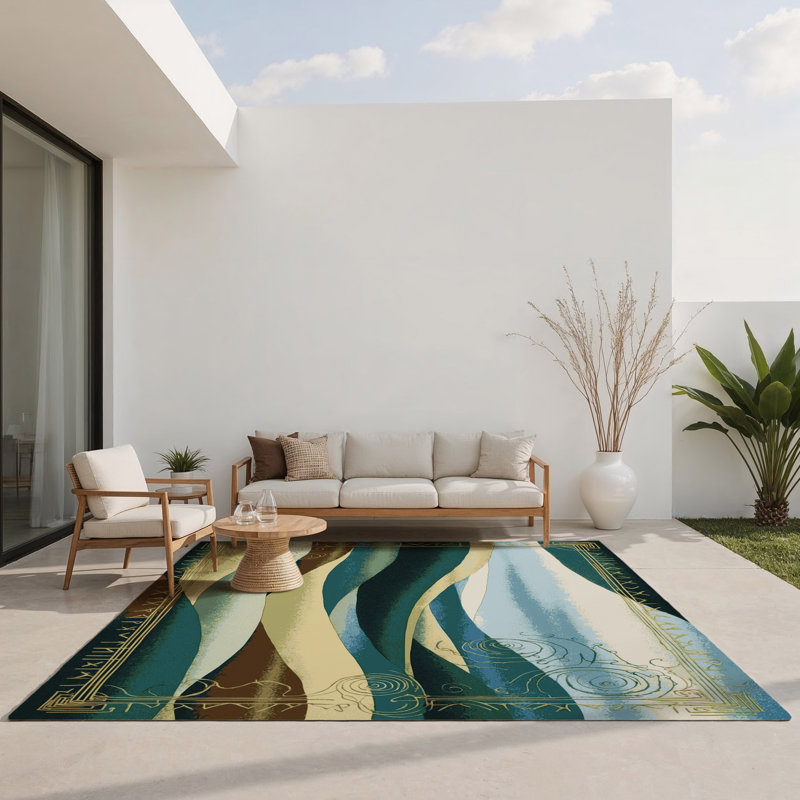 Tapis intérieur et extérieur Twilight Dunes, Rectangle 4pi x 6 pi