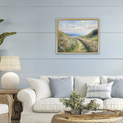 Cadre flottant Well Worn Coastal Path, design par Petal Prints Design