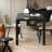 Black Rectangular Solid wood Dining Table For Dining Room/Kitchen-572033003
