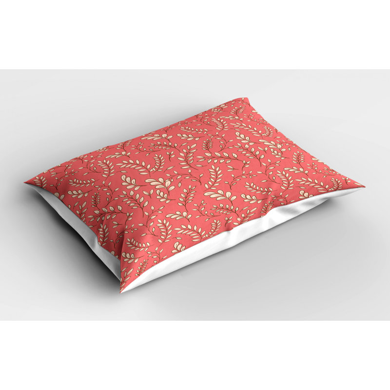 Red/Yellow Poyester Microfiber Piece Sham, Twin