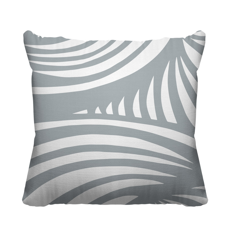Coussin décoratif intérieur / extérieur Ogden, L 17 po x H 17 po, gris