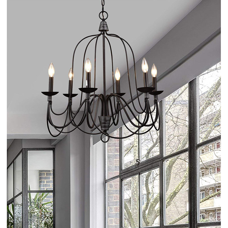 Lustre classique à 6 lumières de style bougie Angolemi