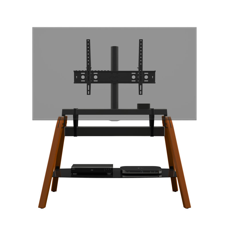 Basye Unfinished TV Stand for TVs up to 85", Dark Wood
