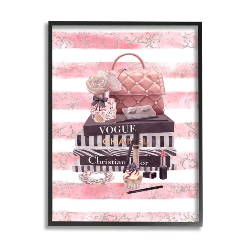 «Pink Matred Purse Fashion Fashion» par Ziwei Li, reproduction d'art graphique, H 20 po x l 16 po