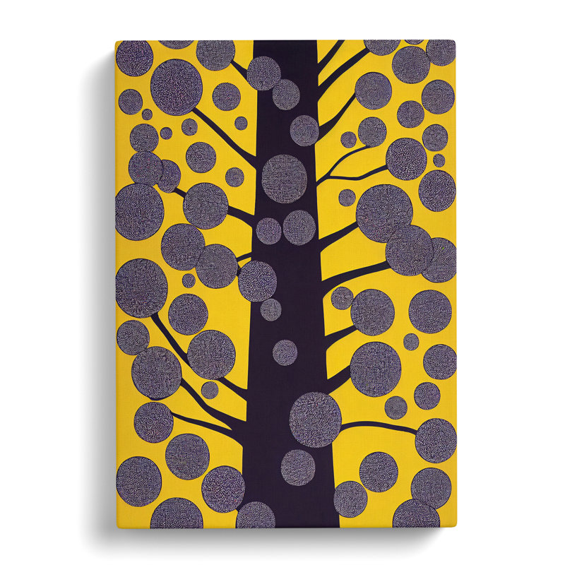 Bold Abstract Tree No.6 - Wall Art, 76cm H x 50cm W x 3cm D, Wrapped Canvas, No Matte
