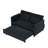 52" Modern Velvet Sofa Bed - 3-In-1 Convertible with Pillows & Side Pockets-1961656624