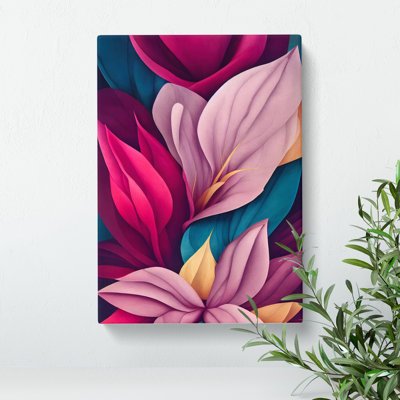 Snazzy Flowers - Wrapped Canvas Print