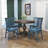 5-Piece Dining Set Mid-Century Modern Wooden Table & Upholstered Chair Set For Home, Kitchen, Dining Room-115068829-115068823