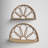 Ashonda Boho Coastal Set of 2 Metal Flower Arched Wall Shelves - 24" x 10" x 13"
