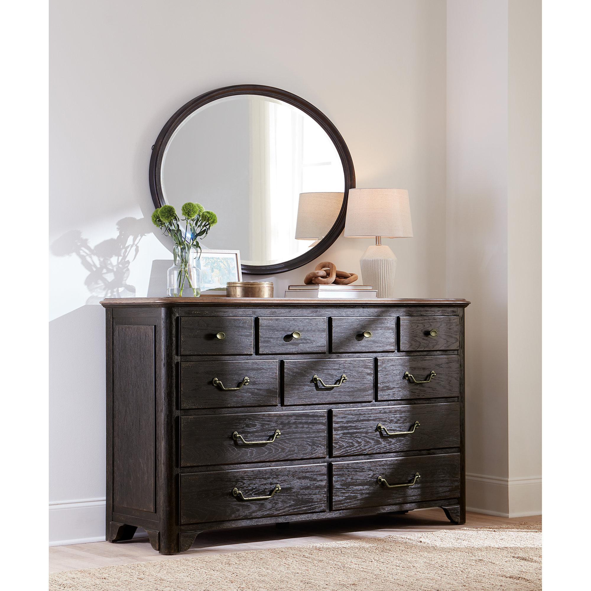 Alcy Oval Mirror, Molasses