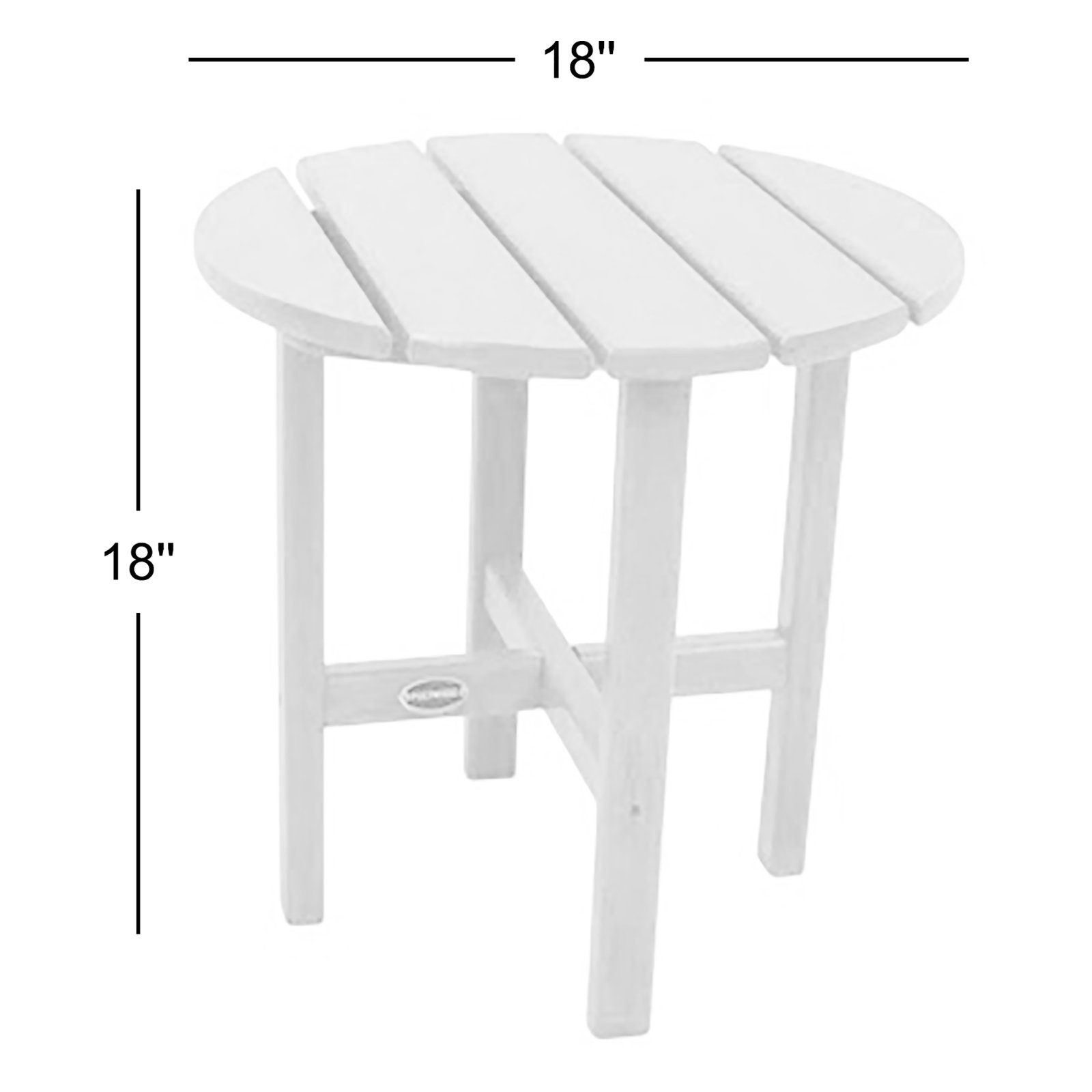 POLYWOOD® Tables 18" Patio Side Table, Dark Brown