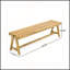 Contemporary Acacia Wood Patio Bench with Poolside Seating (Set of 2)