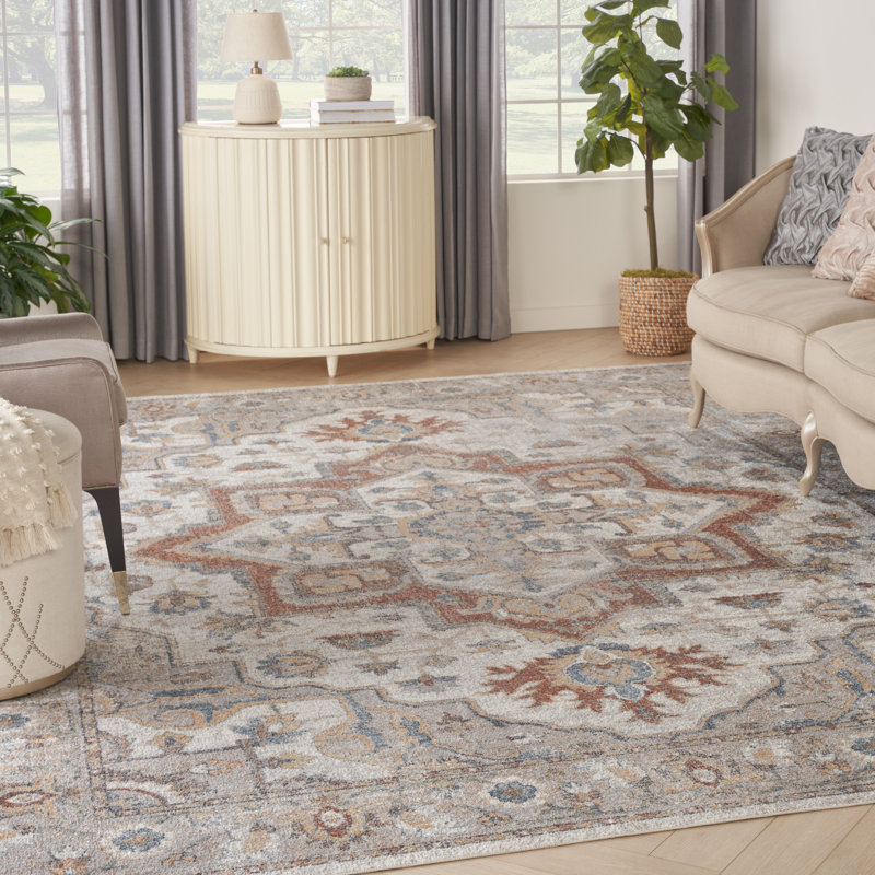 Laivai Washable Oriental Indoor Rug, Rectangle 9' x 12"