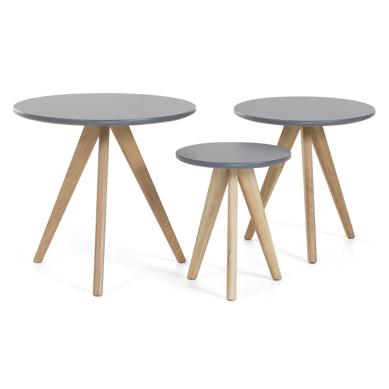 Duke Trestle Nesting Tables, Grey