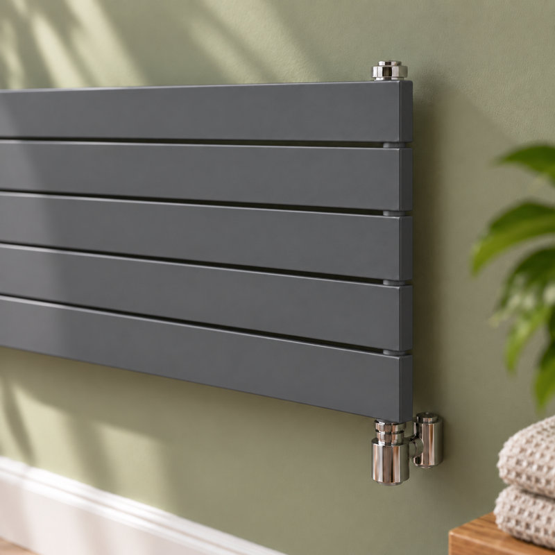 Lourdes Horizontal And Vertical Designer Radiator, 160cm H x 34cm W x 5.8cm D, Grey