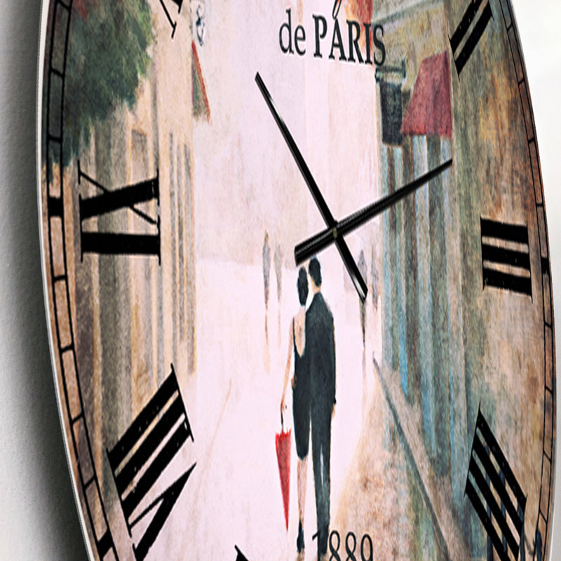 Paris Romance Couples II - Horloge murale traditionnelle, Petit