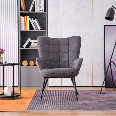 Pippin Upholstered Linen Lounge Chair
