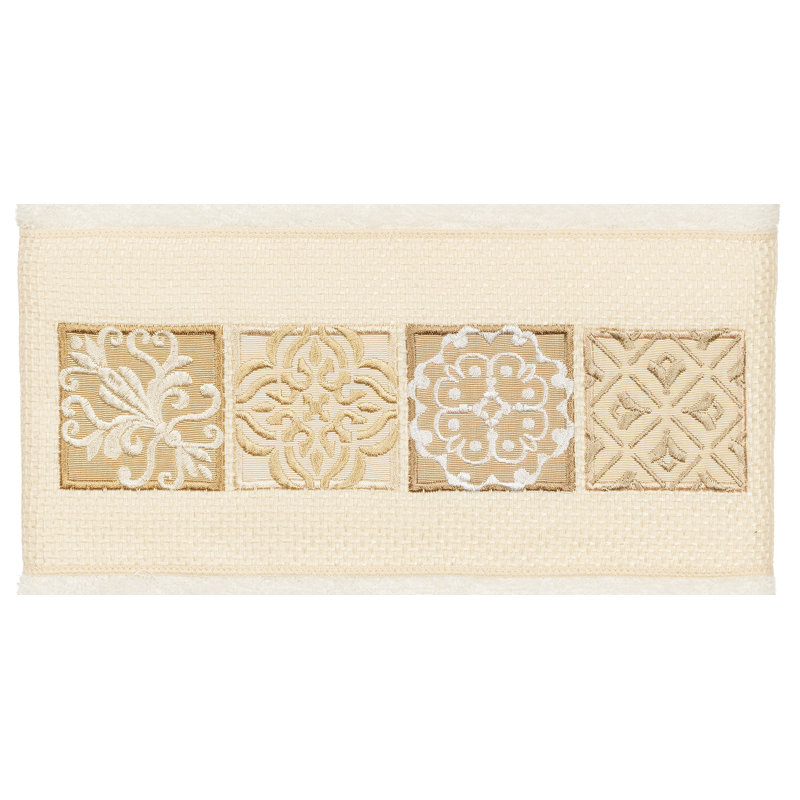 Ensemble de serviettes de bain en coton turc 2 pièces Vivian, Crème