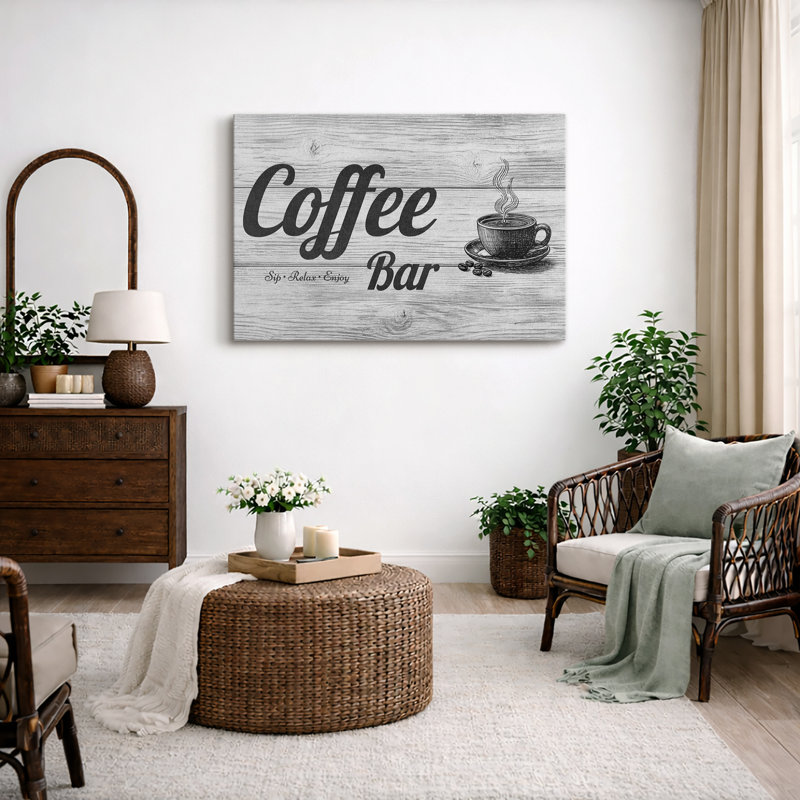 Art de café, images de café, impression sur toile encadrée, impression sur toile, H 12 po x l 18 po x P 1,5 po, Gris