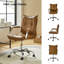 Gedrie Modern Faux Leather Swivel Office Chair-607770271-647542784