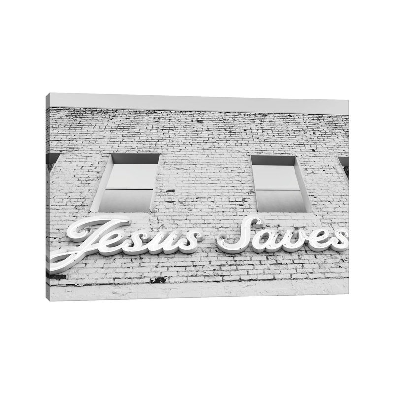 Jesus Saves II by Bethany Young - Print on Canvas, Wrapped Canvas, 20.32cm H x 30.48cm W x 1.91cm D