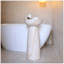 Table d'appoint 13 po en forme de champignon en grain de pierre naturelle, table de bout de patio autoportante imperméable, table d'appoint décorative pour canapé de couloir de balcon