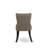 7 Piece Dining Room Furniture Set Consist of a Rectangle Dining Table with X-Legs and 6 Coffee Linen Fabric Upholstered Chairs, Wire Brushed Black Finish-382426980-382426979-382426978
