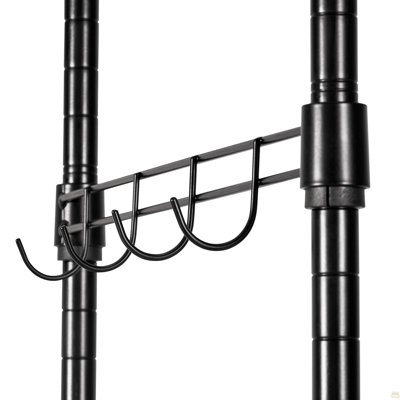 Portant pour vêtements, portemanteaux robustes, 6 portemanteaux à niveaux ajustables avec structure en acier, garde-robe avec capacité de charge de 800 lb avec 3 tringles pour la chambre à coucher, le magasin de vêtements, le couloir