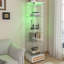 Vitrine à 1 porte / 4 tablettes, lumineuse, avec tiroirs - standard-130480568
