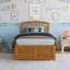 Lit plateforme en bois massif avec pied de lit et gigogne Marlton-121602867