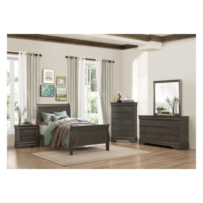 Argirdas Youth Sleigh Bedroom Set Twin 3 Piece: Bed, Dresser, Mirror -  Alcott HillÂ®, 5D308576F1234197BC9907DCF99786A3