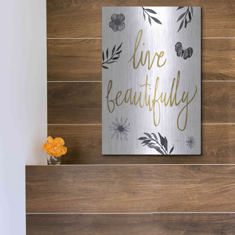 «Live Beautifully BW» par Sara Zieve Miller, H 16 po x l 12 po
