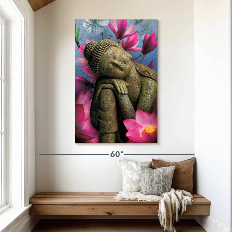 Adella Contemplating Buddha, 48" H x 32" W